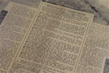 '9 Holes in 30 with Ouimet, Stroke for Stroke' 1931 US Am Newspaper Article Sheet by Alex Morrison
