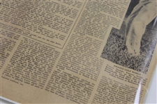 '9 Holes in 30 with Ouimet, Stroke for Stroke' 1931 US Am Newspaper Article Sheet by Alex Morrison