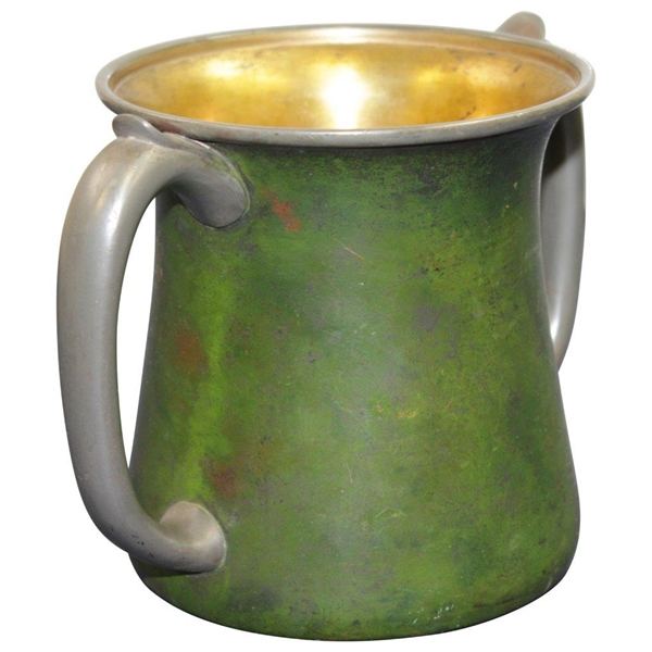1912 The Country Club of Glen Ridge Spring Handicap 2-Handled Green with Gilded Interior Mug