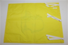 Dustin Johnson Signed Undated Masters Embroidered Flag - First One Center Signed! JSA ALOA