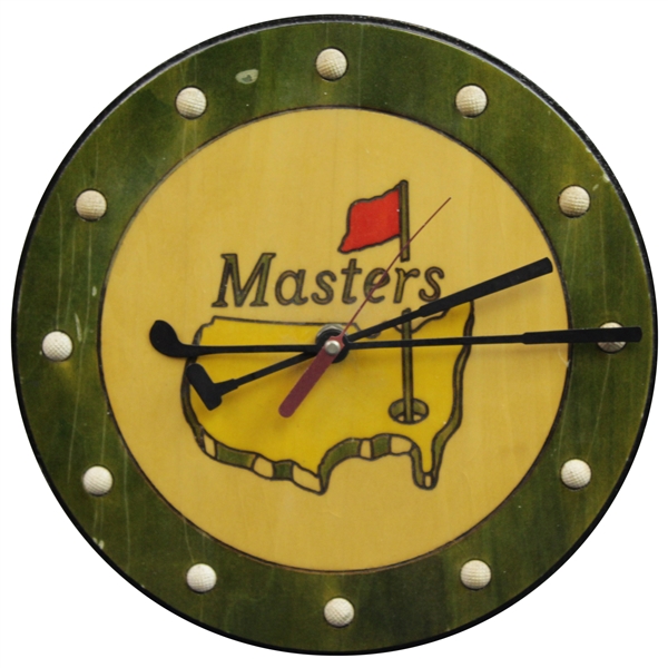 Classic Masters Tournament Logo Circular Wood Clock - Wow
