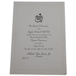 1950 Augusta National Golf Club Masters Invitation Given to Charles Ward from Bobby Jones!