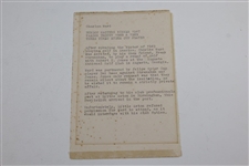 1950 Augusta National Golf Club Masters Invitation Given to Charles Ward from Bobby Jones!