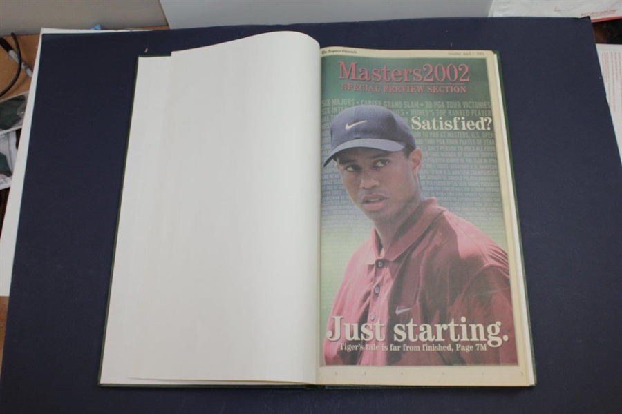 Tiger Woods 2002 Masters Champion as Reported in The Augusta Chronicle - Oversize Hardbound