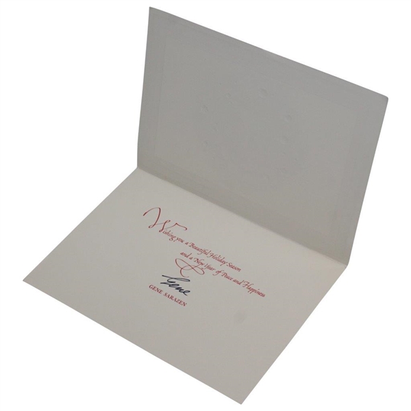 Gene Sarazen Signed Merry Christmas and Happy New Year Holiday Card JSA ALOA
