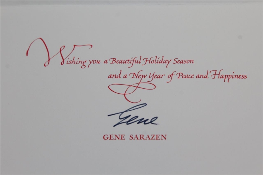 Gene Sarazen Signed Merry Christmas and Happy New Year Holiday Card JSA ALOA