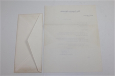 2003 Letter to Tiger Woods Regarding Gifting of 2002 The Augusta Chronicle Hardbound Paper