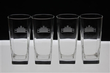 Set of Four (4) Augusta National Golf Club Clubhouse Logo Water Glasses