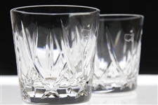 Pair of Augusta National Golf Club Map Logo Rocks Glasses