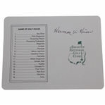 Herman Keiser Signed Augusta National Golf Club Scorecard JSA ALOA