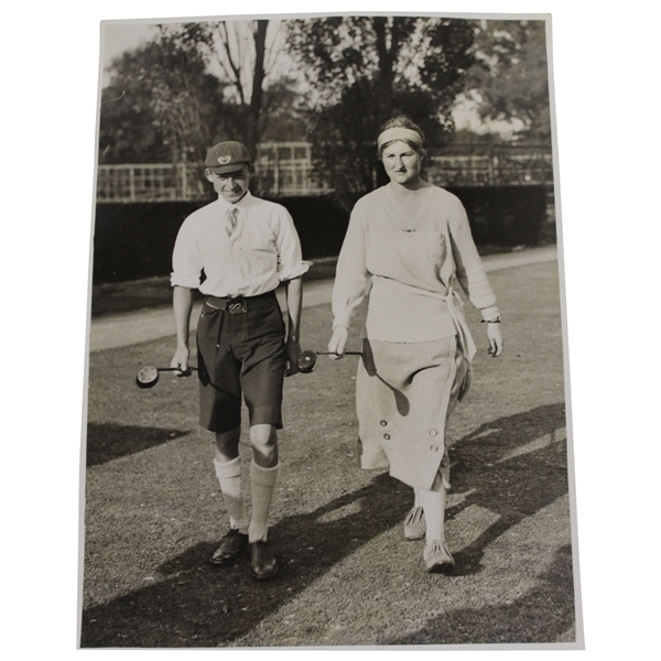 Boy Champ Matheson vs Girl Champ Sarson at Walton Heath The Times Press Photo - Victor Forbin Collection
