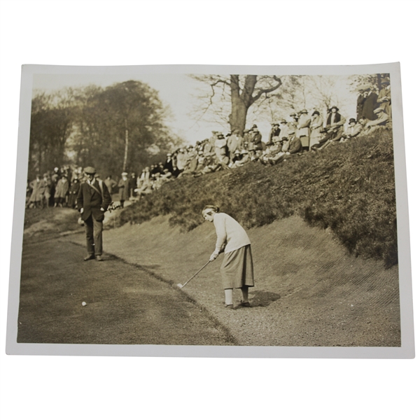 Molly Gourlay Hits Out of Bunker at Stoke Poges Daily The Times Press Photo - Victor Forbin Collection