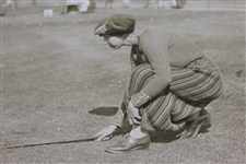 Joyce Wethered Lines Up Putt at Turnberry Sport & General Press Photo - Victor Forbin Collection