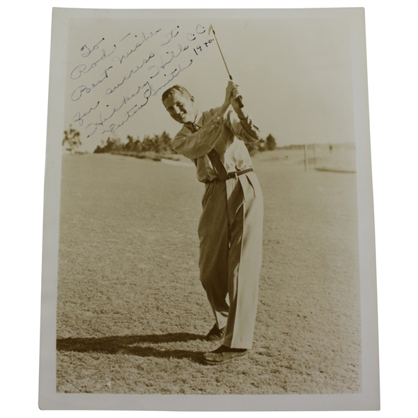 Horton Smith Signed 1940 Photo to Rod Munday Wishing Well for Hickory Hills CC JSA ALOA