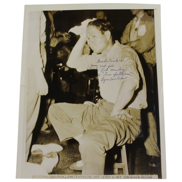 Byron Nelson Signed & Inscribed "Good luck...true sportsman" to Rod Munday JSA ALOA