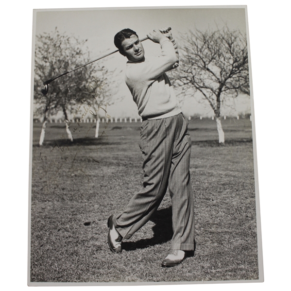 Jimmy Demaret Signed & Inscribed Merchants Photo Service Photo to Rod Munday JSA ALOA