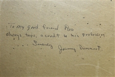 Jimmy Demaret Signed & Inscribed Merchants Photo Service Photo to Rod Munday JSA ALOA