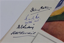Henry Cotton & others Signed St. Andrews Old Course Map JSA ALOA