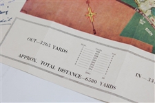 Henry Cotton & others Signed St. Andrews Old Course Map JSA ALOA