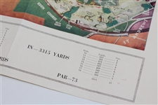 Henry Cotton & others Signed St. Andrews Old Course Map JSA ALOA