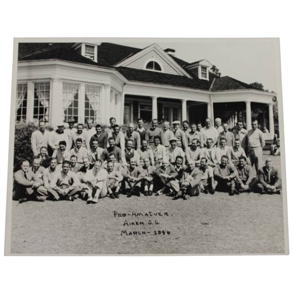 1946 Pro-Amateur Aiken S.C. Tournament Field Freudy Photos Photo with Golf Legends - Rod Munday Collection