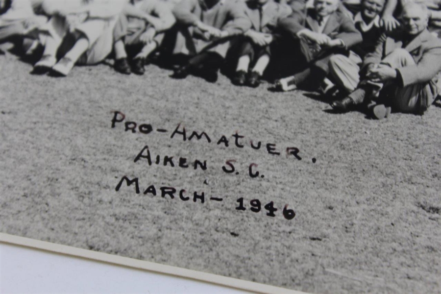 1946 Pro-Amateur Aiken S.C. Tournament Field 'Freudy Photos' Photo with Golf Legends - Rod Munday Collection