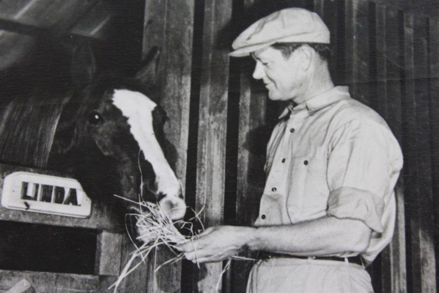 'Farmer Nelson Feed His Horse' Linda One Year Retired Photo - Rod Munday Collection