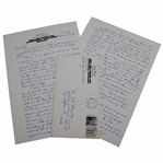 Jack Fleck Signed 1978 2pg Handwritten Letter to Rod Munday - Rod Munday Collection JSA ALOA