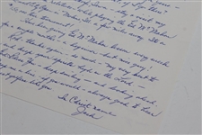 Jack Fleck Signed 1978 2pg Handwritten Letter to Rod Munday - Rod Munday Collection JSA ALOA