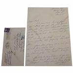 Henry H.G. Picard Signed Letter to Rod Munday "Pick" - Rod Munday Collection JSA ALOA