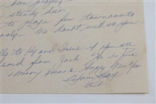 Henry 'H.G.' Picard Signed Letter to Rod Munday Pick - Rod Munday Collection JSA ALOA