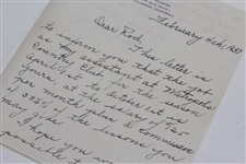 Paul Runyan Signed 1937 Handwritten Letter to Rod Munday - Rod Munday Collection JSA ALOA