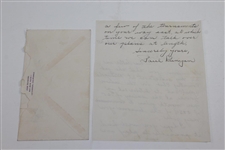 Paul Runyan Signed 1937 Handwritten Letter to Rod Munday - Rod Munday Collection JSA ALOA