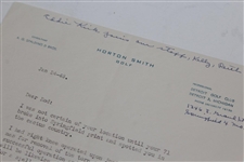 Horton Smith Signed 1948 Letter to Rod Munday - Rod Munday Collection JSA ALOA