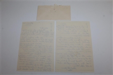 Gene Sarazen Signed 1978 Handwritten Letter to Rod Munday - Rod Munday Collection JSA ALOA