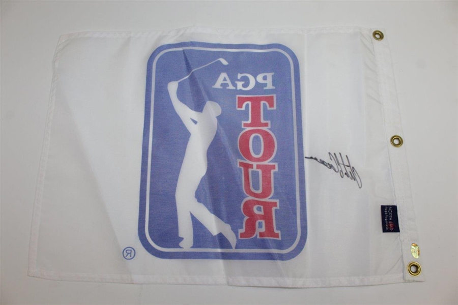 Ernie Els, Nick Price, & Retief Goosen Signed White PGA Tour Screen Flags JSA ALOA
