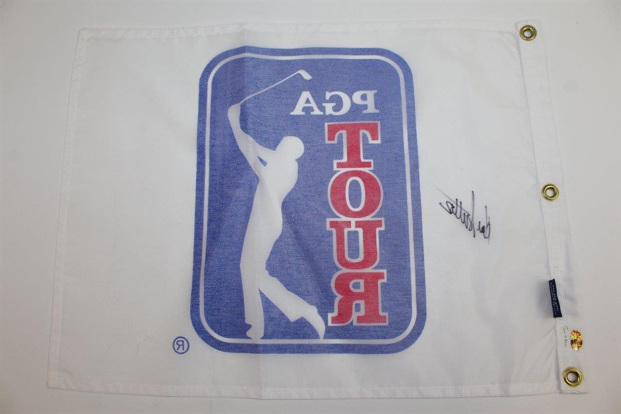 Hal Sutton, Stuart Appleby, & Todd Hamilton Signed White PGA Tour Screen Flags JSA ALOA