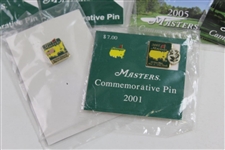 Complete Set 2001-2018 Masters Tournament Commemorative Pins (18)