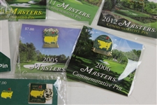 Complete Set 2001-2018 Masters Tournament Commemorative Pins (18)