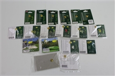 Complete Set 2001-2018 Masters Tournament Commemorative Pins (18)