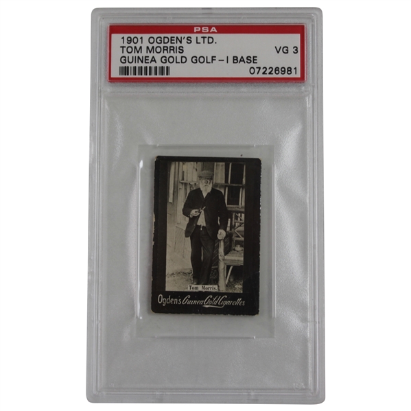1901 Ogdens LTD Tom Morris Guinea Golf Leaf - I Base PSA Slabbed & Graded VG3