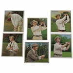 Six (6) MECCA Cigarettes Golf Cards - Douglas, Smith, Hobens, Low, Nicholls, & Reareshoff