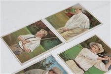 Six (6) MECCA Cigarettes Golf Cards - Douglas, Smith, Hobens, Low, Nicholls, & Reareshoff