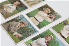 Six (6) MECCA Cigarettes Golf Cards - Douglas, Smith, Hobens, Low, Nicholls, & Reareshoff