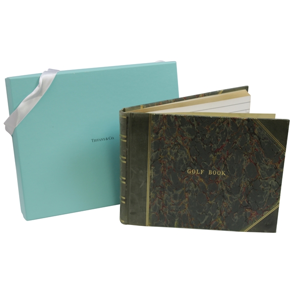 Tiffany & Co. Leather Bound Golf Book in Original Tiffany Box