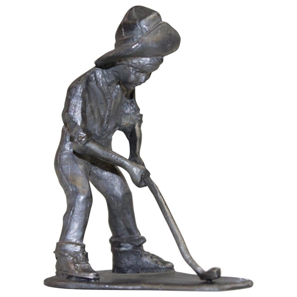 Small Pewter Putter Boy Figure with Corsini Marking