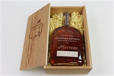 Masters Tournament Etched Woodford Reserve Bourbon Whiskey in Masters Cedar Wood Box