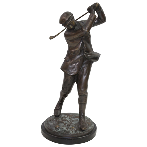 Vintage Bronze 14 Tall Scottish Golfer Statue