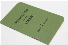 1915 Penalties on the Links 7pg Booklet with Dunlop Golf Ball Advertising Cover