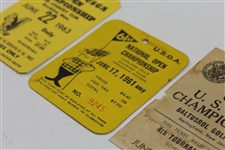 1961, 1963, & 1967 (Nicklaus Win) US Open Championship Tickets - Various Conditions